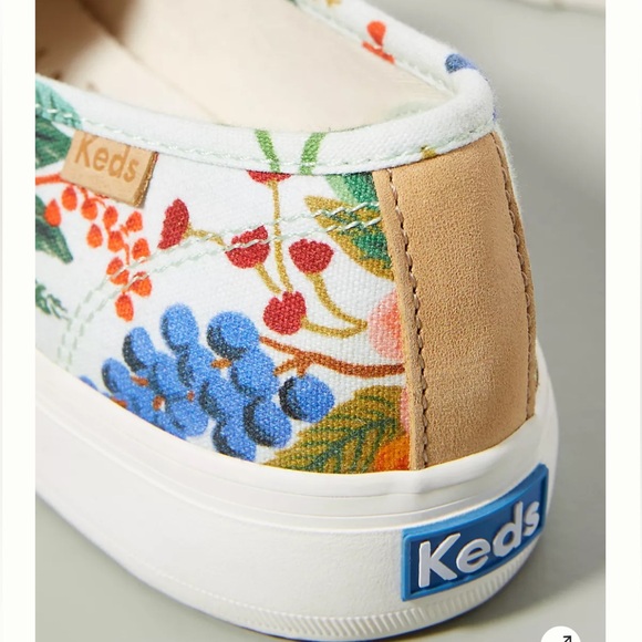Keds x Rifle Paper Co. Garden Party Double Decker Slip-On Sneakers 9 Floral New - Picture 4 of 15